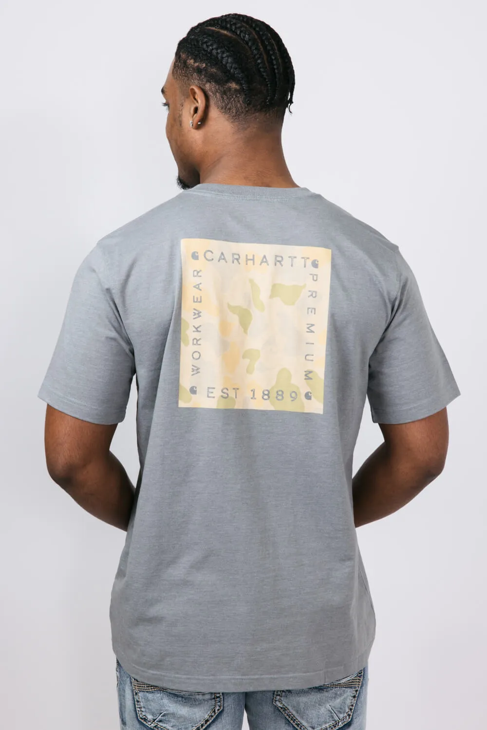 Carhartt Camo Graphic T-Shirt for Men in Grey Brown | 106895-E87-BRN sold by Glik’s