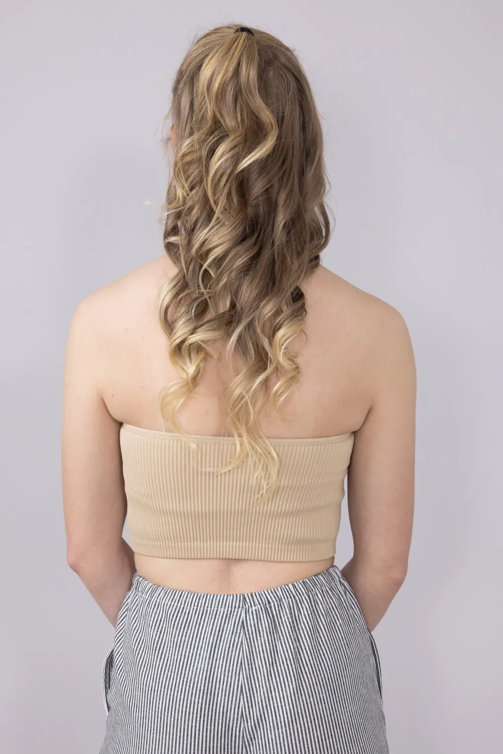 Moa Moa Seamless Ribbed Bandeau for Women in Nude | ITG637-SEMR-NUDE sold by Glik’s product image thumbnail 3