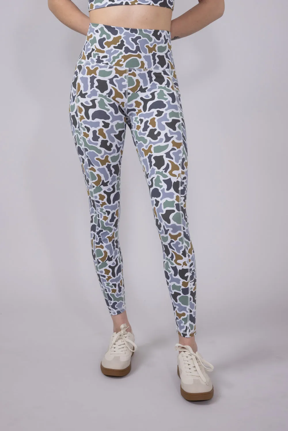 Local Girl Seamed Leggings for Women in Dark Grey Camo | L5160002-LCB sold by Glik’s