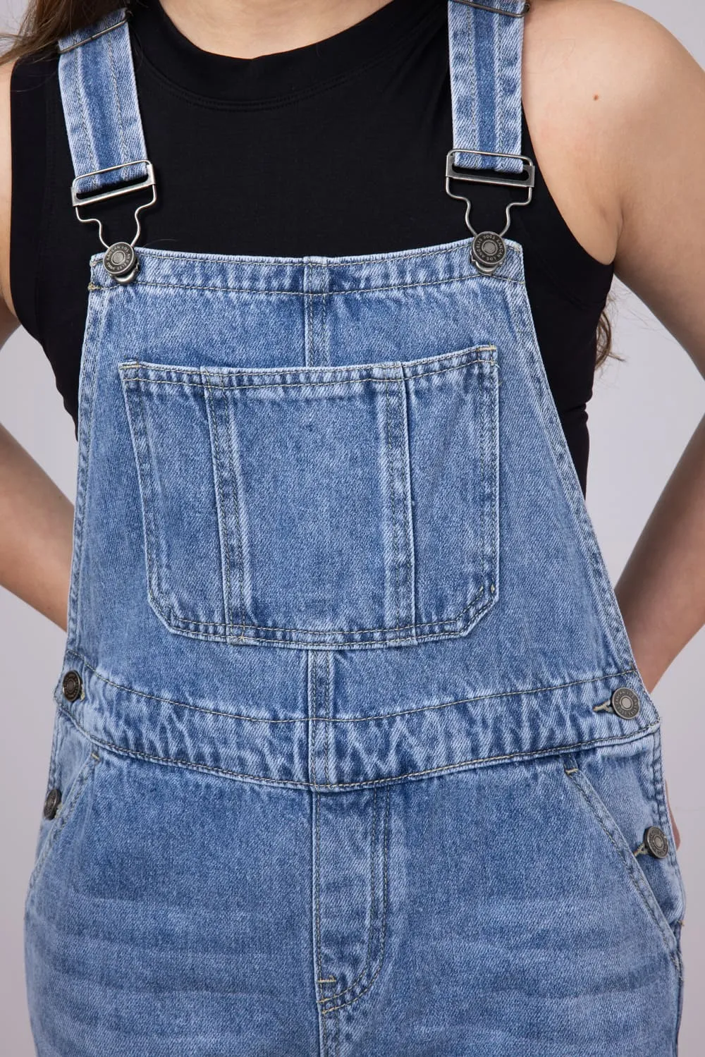 KanCan Youth Cordelia Relaxed Denim Overalls for Girls | YC10003M-MEDIUM sold by Glik’s product image thumbnail 3