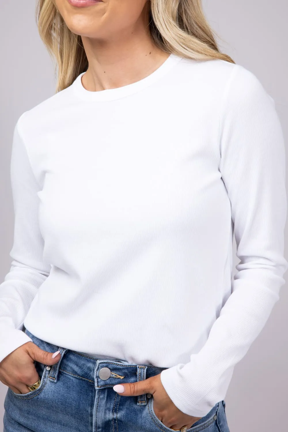 Thread & Supply Jess Long Sleeve Shirt for Women in White | T2960BRTS-WHITE sold by Glik’s product image thumbnail 3