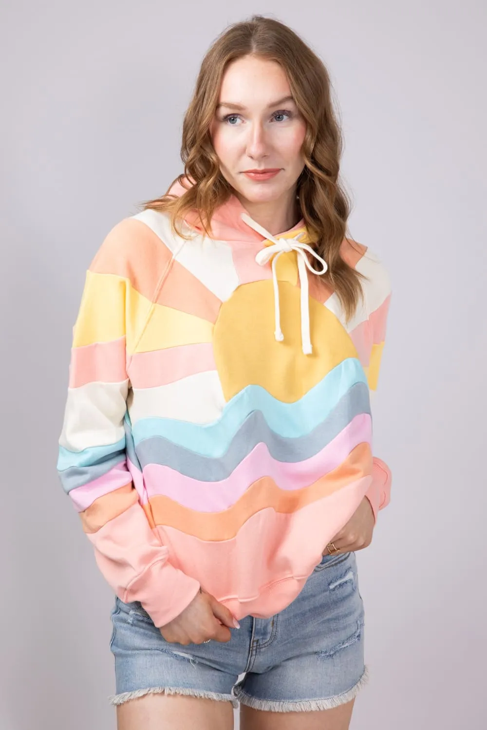 Simply Southern Patched Sun Hoodie for Women in Multi | PP-0125-HD-PATCH-SUN sold by Glik’s product image thumbnail 2