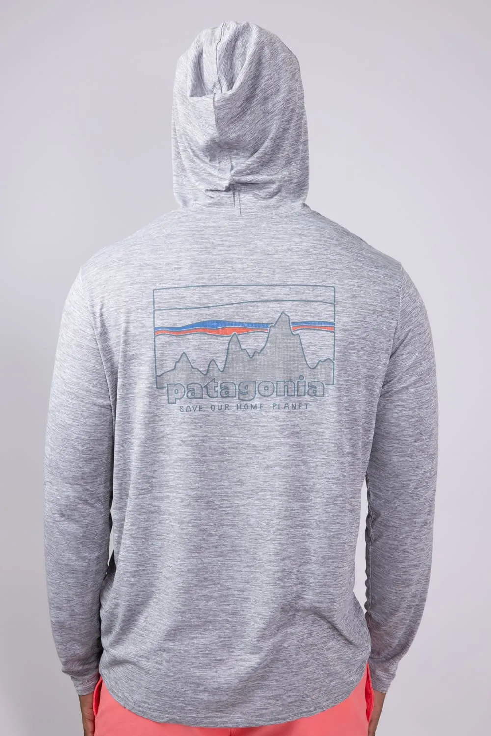 Patagonia Men’s Capeliene Cool Daily Graphic Hooded T-Shirt for Men in Feather Grey | 45325-SKFE sold by Glik’s