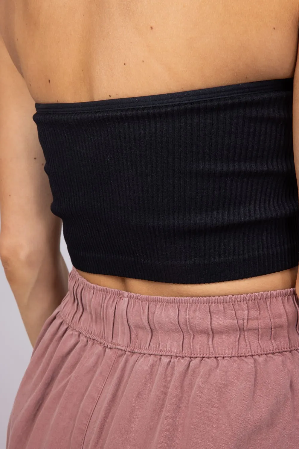 Moa Moa Seamless Ribbed Bandeau for Women in Black | ITG637-SEMR-BLACK sold by Glik’s product image thumbnail 3