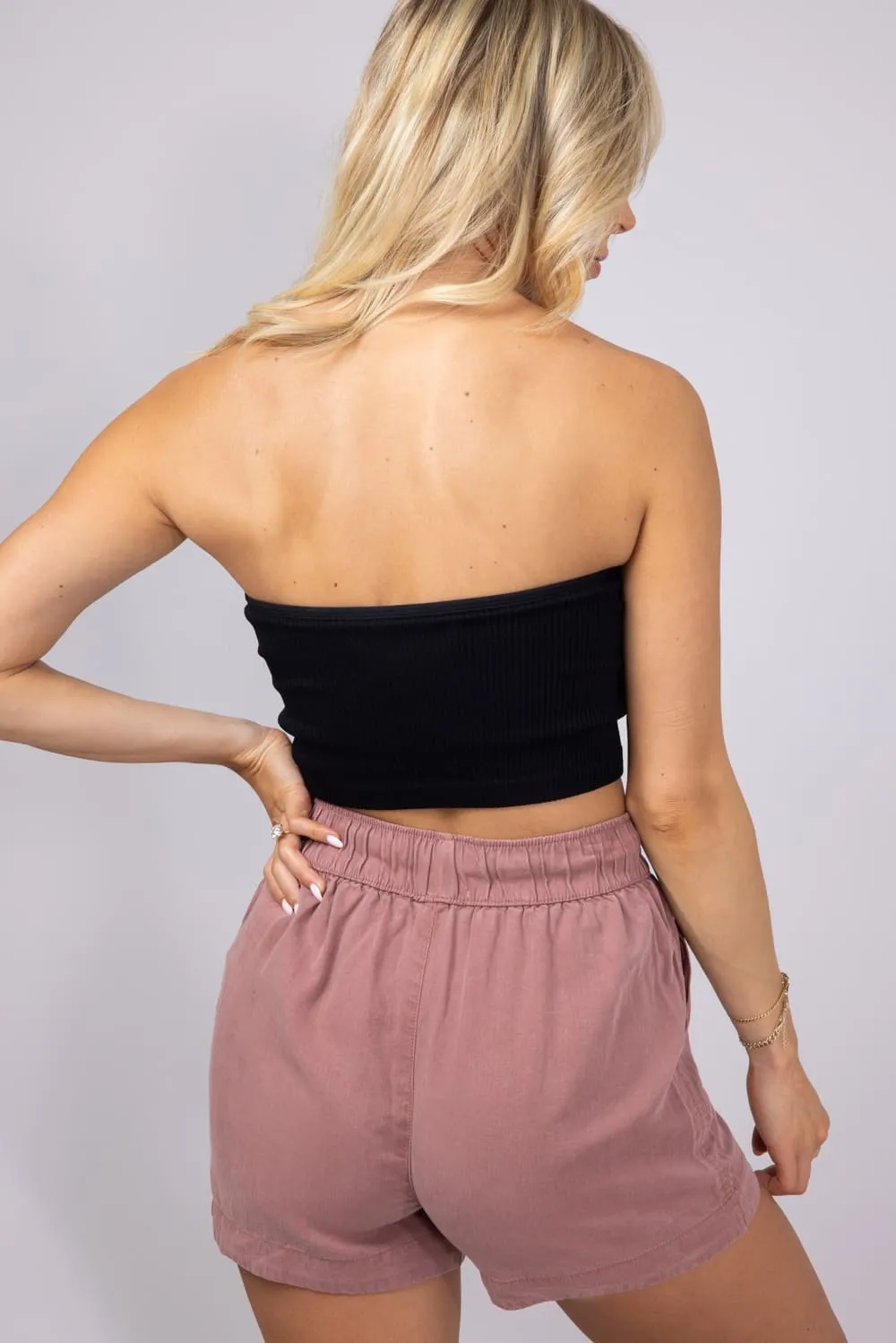 Moa Moa Seamless Ribbed Bandeau for Women in Black | ITG637-SEMR-BLACK sold by Glik’s product image thumbnail 2