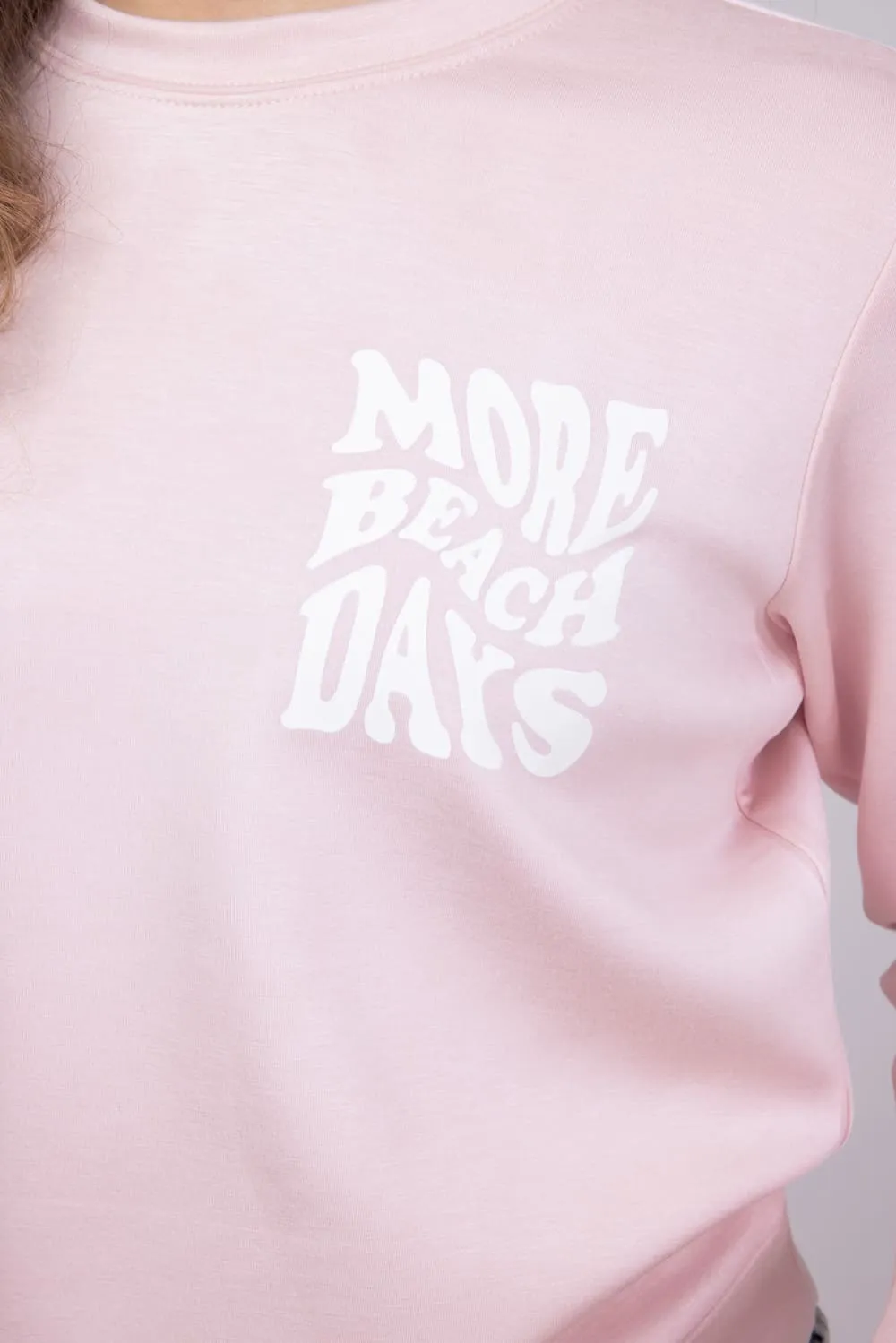 Ocean Drive Youth More Beach Days Sweatshirt for Girls in Pink | KB12047-722-CLOUDCREW-HPINK sold by Glik’s product image thumbnail 3
