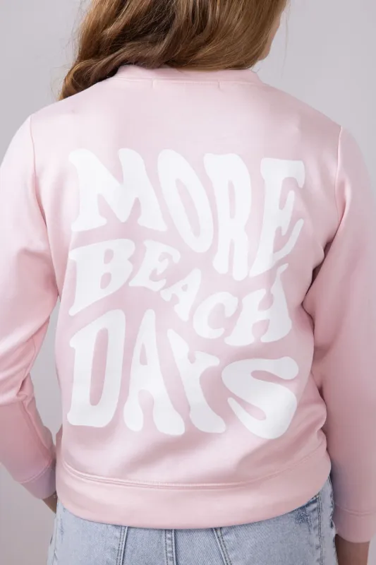 Ocean Drive Youth More Beach Days Sweatshirt for Girls in Pink | KB12047-722-CLOUDCREW-HPINK sold by Glik’s