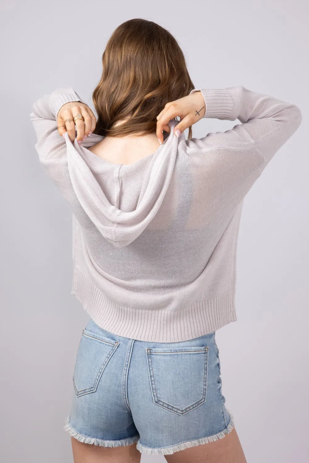 Ocean Drive Michigan Hoodie Sweater for Women in Sand | B13005-1295-MI-HOOD-SAND sold by Glik’s product image thumbnail 4