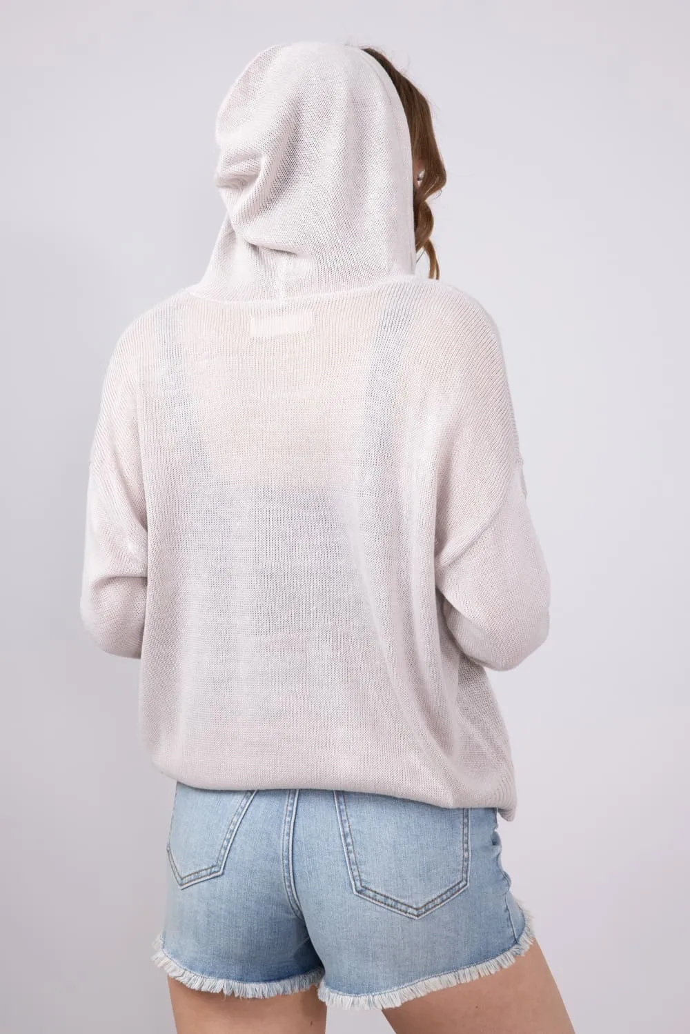 Ocean Drive Michigan Hoodie Sweater for Women in Sand | B13005-1295-MI-HOOD-SAND sold by Glik’s product image thumbnail 2