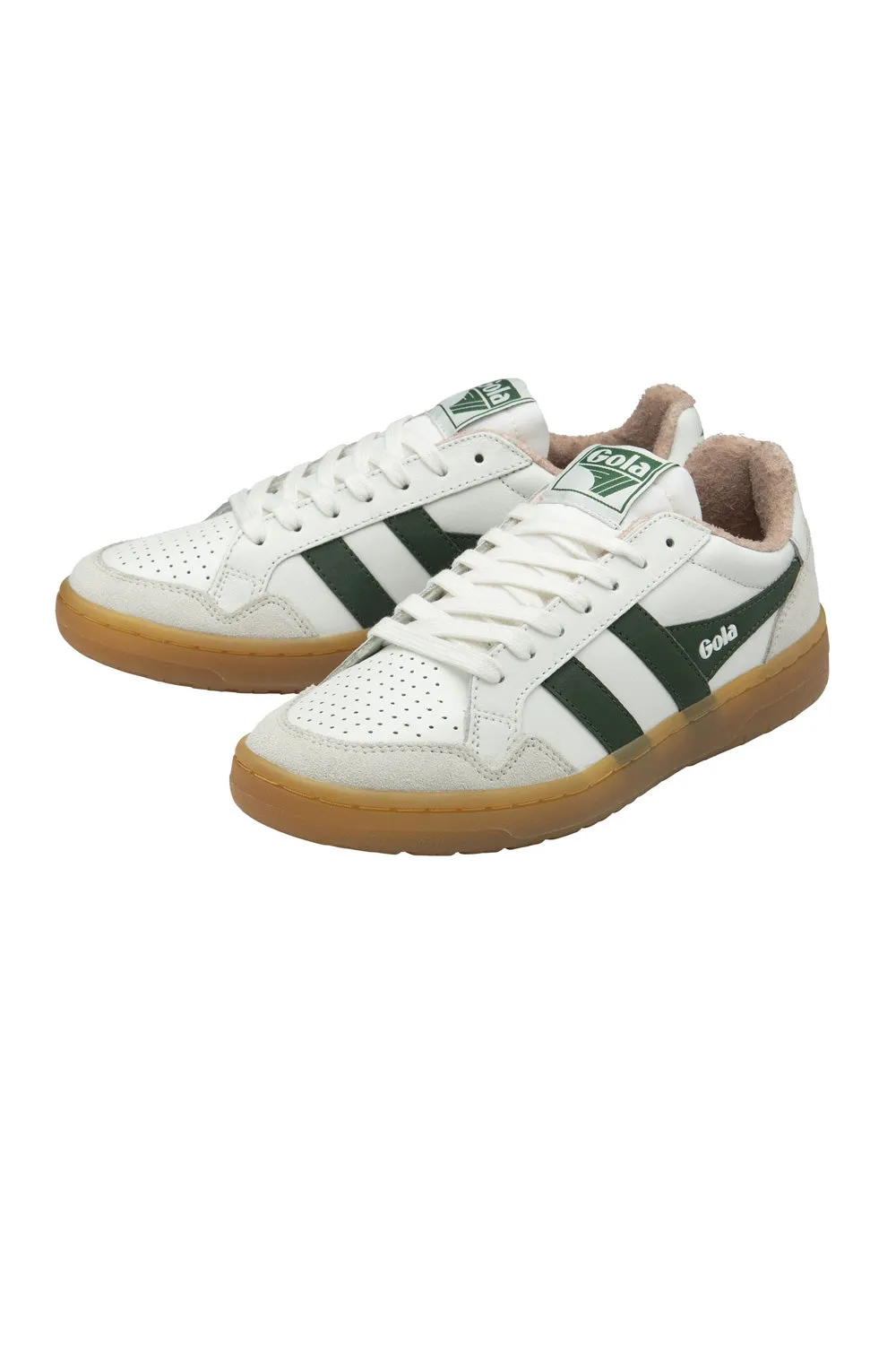 Gola Eagle '86 Sneakers for Women in White/Evergreen | CLB572-WN sold by Glik’s product image thumbnail 2