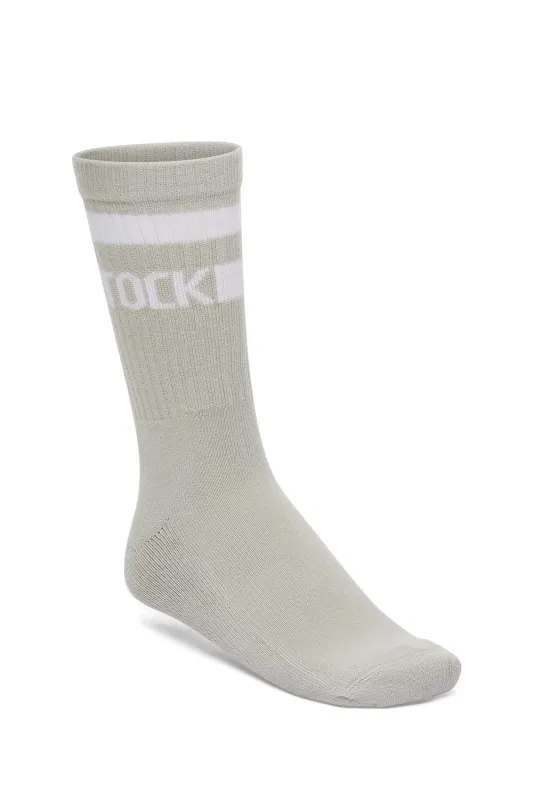 Birkenstock Cotton Tennis Stripe Socks in Stone Coin/White | 1029745-W sold by Glik’s