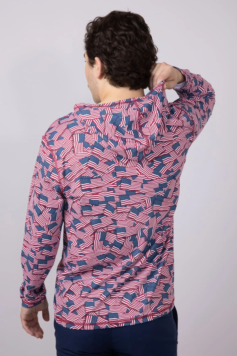 USA Performance Hoodie for Men in White | BB373-USA sold by Glik’s product image thumbnail 4