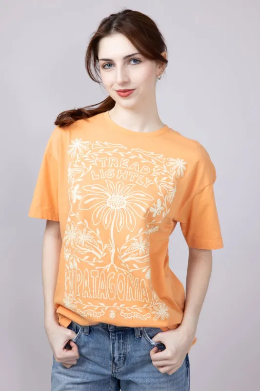 Patagonia Women’s Tread Lightly Oversized Organic T-Shirt for Women in Heirloom Peach | 37809-HLMP sold by Glik’s