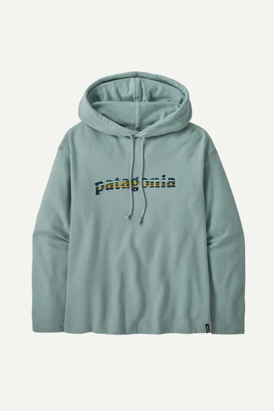 Patagonia Women’s ’73 Lightweight Wildrise Logo Hoodie in Thermal Blue | 39697-TMBL made by Patagonia