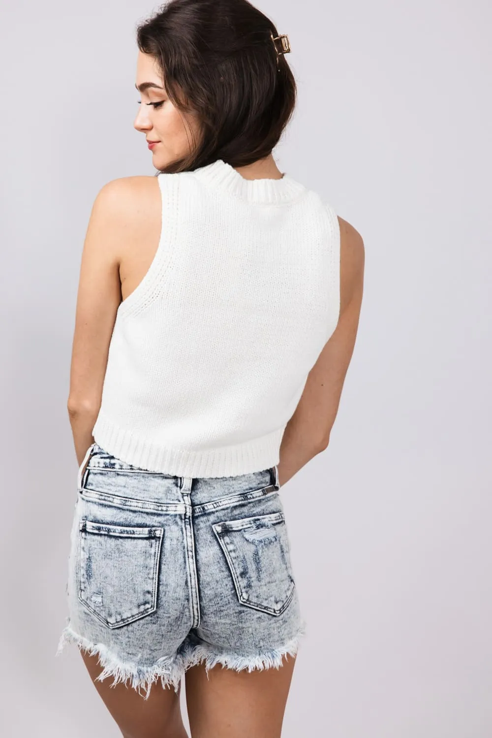 USA Knit Tank Top for Women in White | MWT6198-4-WHITE sold by Glik’s product image thumbnail 4