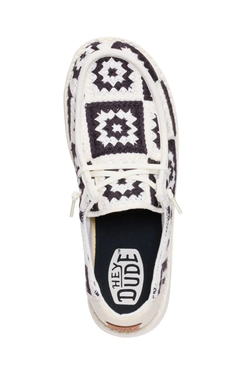 HEYDUDE Women’s Wendy Cottage Crochet Shoes in Black Multi | 43728-0C4 sold by Glik’s product image thumbnail 3