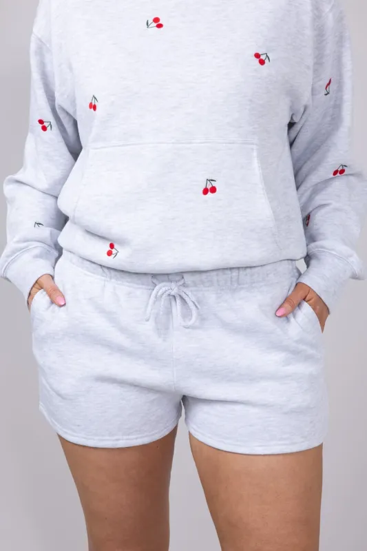 1897 Active Basic Fleece Shorts for Women in Ice Grey | H420-ICEGREY sold by Glik’s