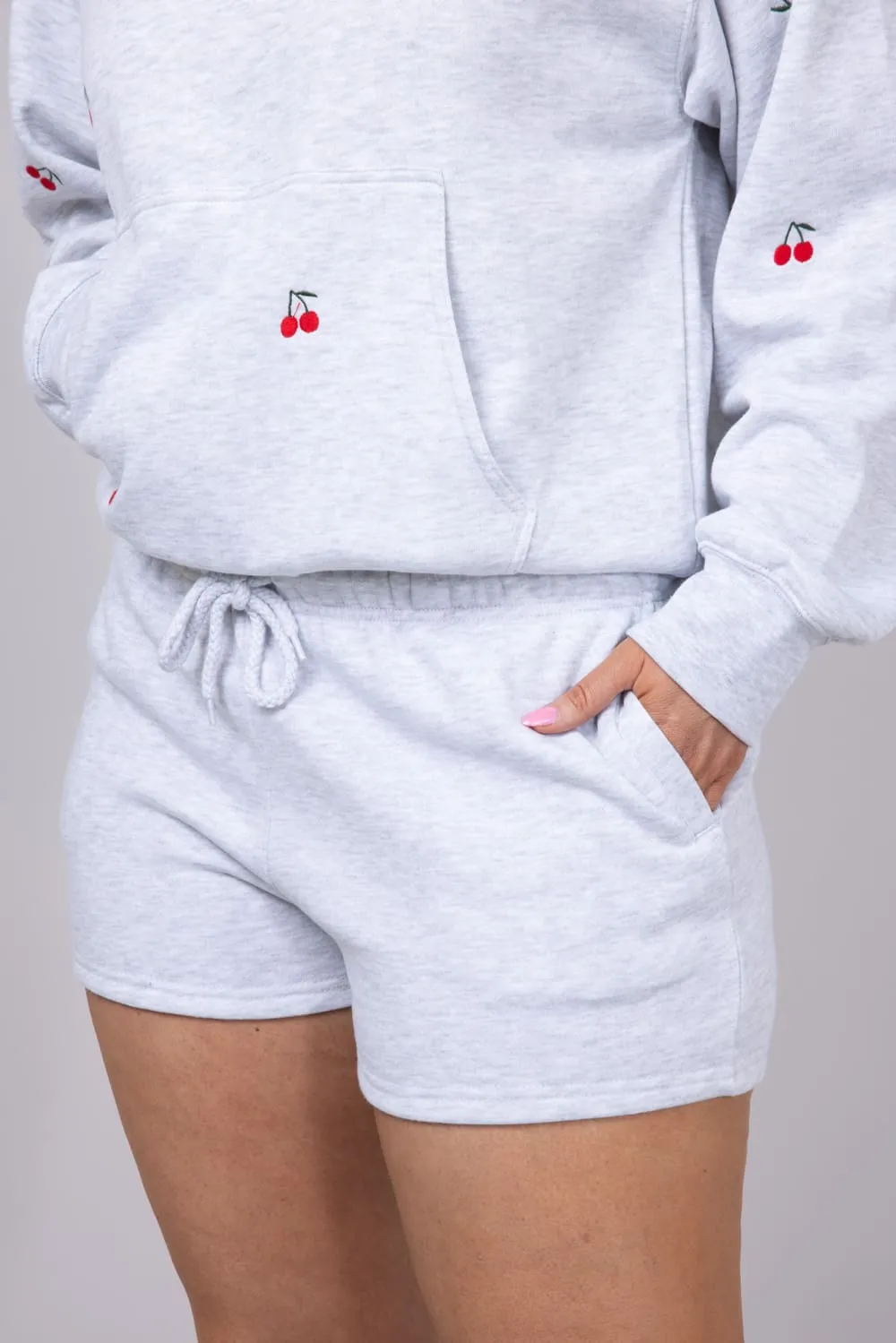 1897 Active Basic Fleece Shorts for Women in Ice Grey | H420-ICEGREY sold by Glik’s product image thumbnail 3