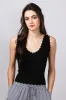 Scallop Tank Top for Women in Black | TW1000-BLACK sold by Glik’s