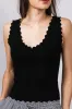 Scallop Tank Top for Women in Black | TW1000-BLACK sold by Glik’s