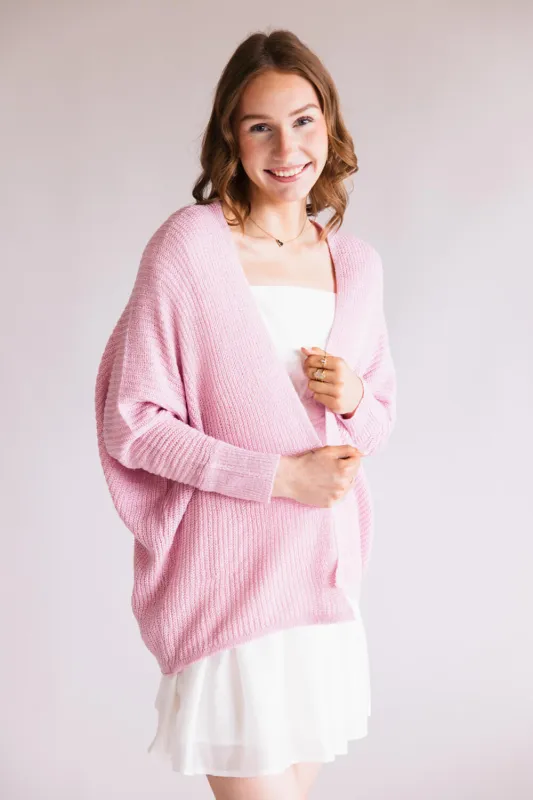 Shaker Stitch Cardigan for Women in Pink | 61865-PNK sold by Glik’s