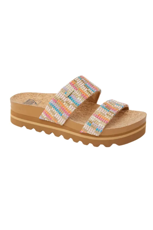 Reef Cushion Vista Hi Sandals for Women in Brown Multi | CJ7126 sold by Glik’s