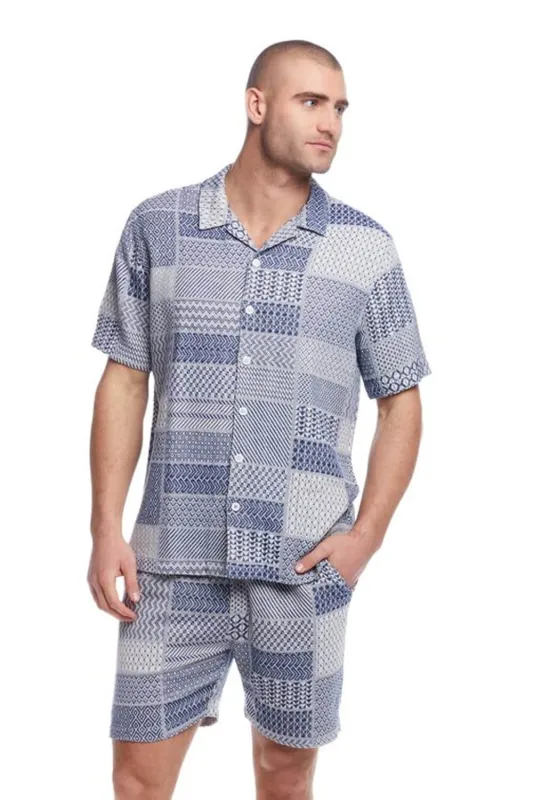 Weatherproof Vintage Knit Shirt for Men in Cream Navy | S2521542GK-CREAM NAVY sold by Glik’s