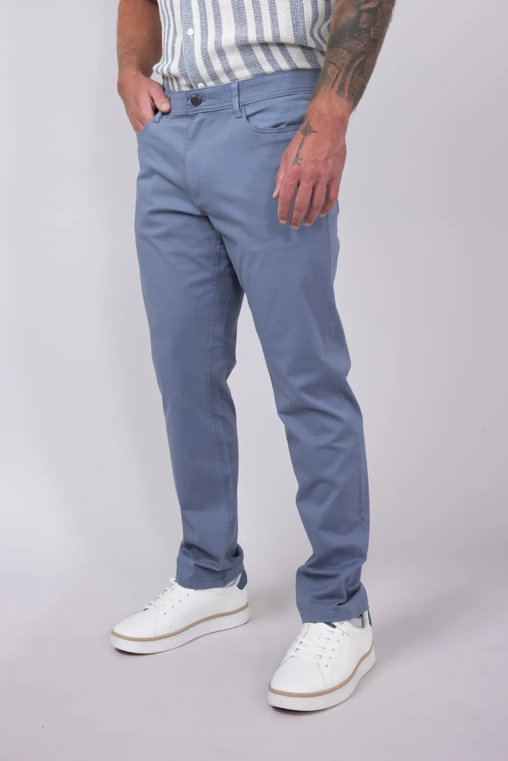 Copper & Oak Leader Chino Pants for Men in River Blue | K5S817-420-RIVERBLUE sold by Glik’s product image thumbnail 4
