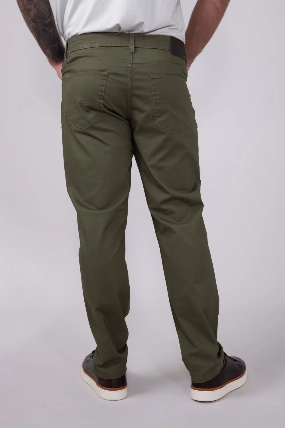 Copper & Oak Leader Chino Pants for Men in Soft Olive | K5S817-341-SOFTOLIVE sold by Glik’s product image thumbnail 4