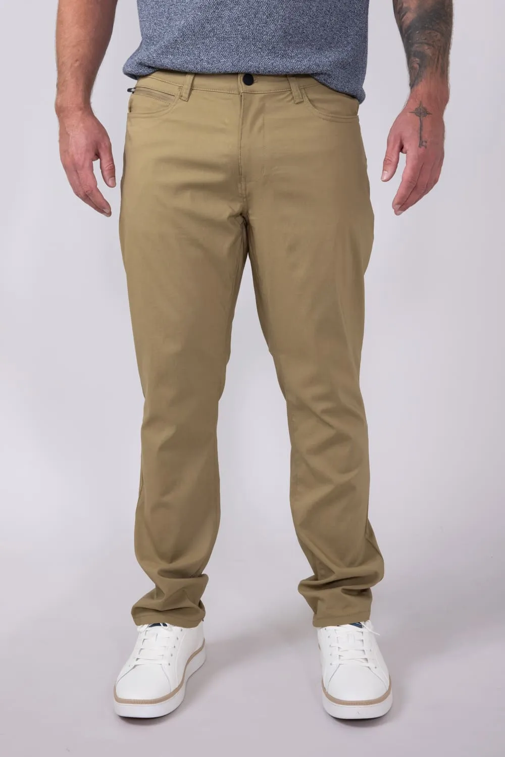 Copper & Oak Faille 5 Pocket Pants for Men in Khaki | K5S901-241-KHAKI sold by Glik’s