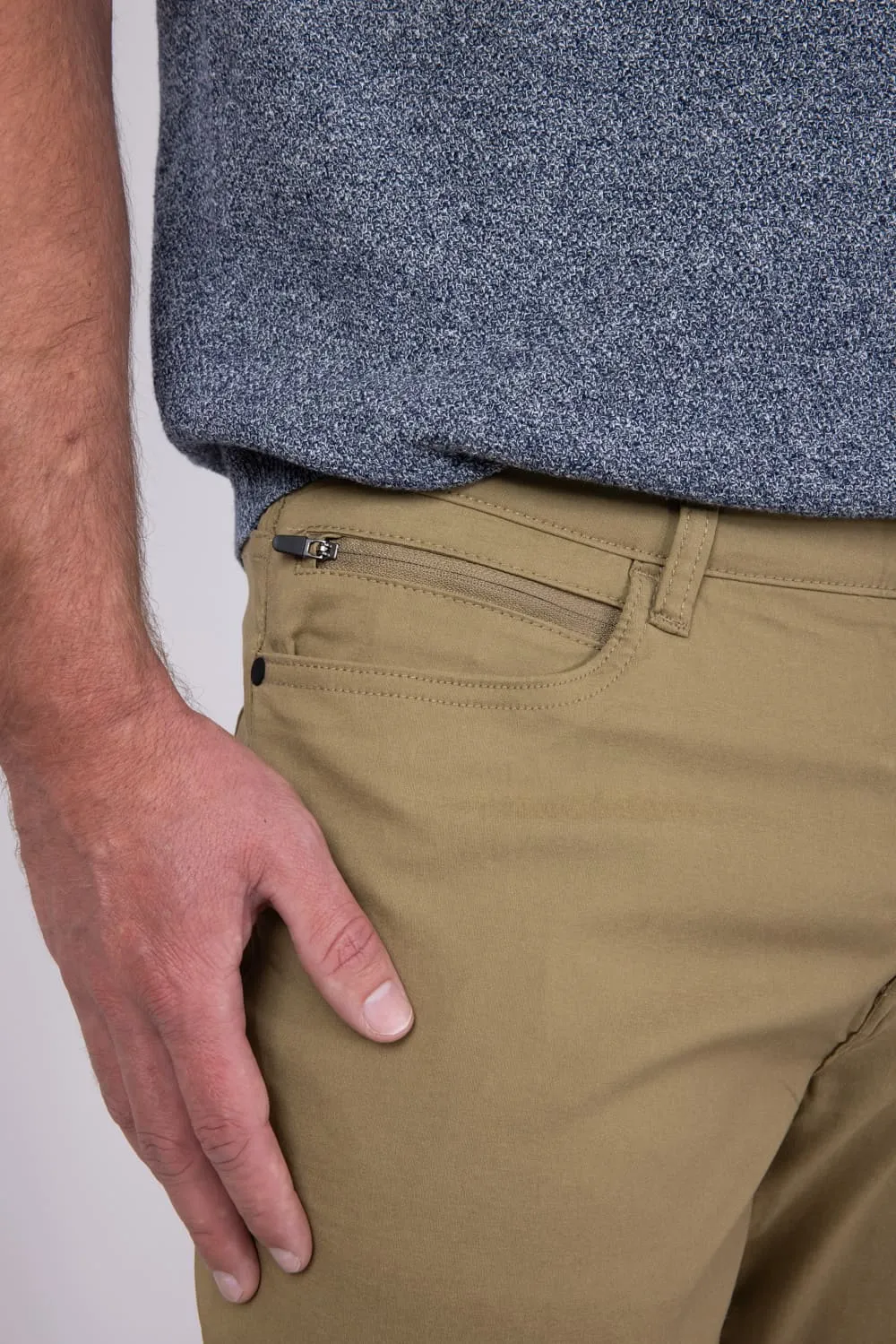 Copper & Oak Faille 5 Pocket Pants for Men in Khaki | K5S901-241-KHAKI sold by Glik’s product image thumbnail 3
