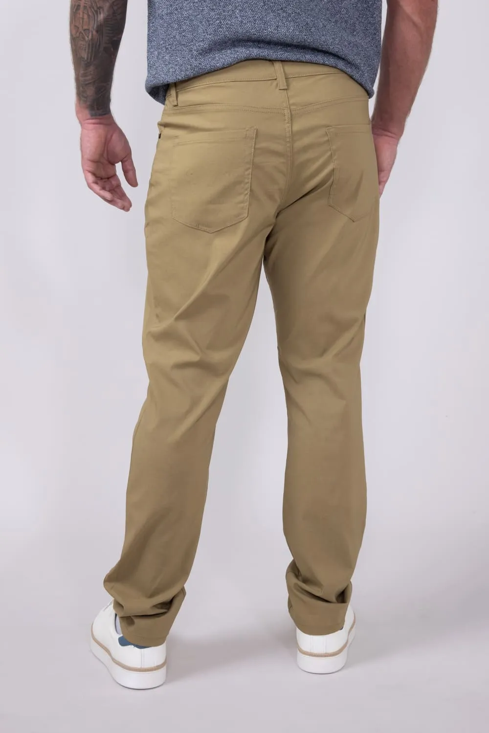 Copper & Oak Faille 5 Pocket Pants for Men in Khaki | K5S901-241-KHAKI sold by Glik’s product image thumbnail 5