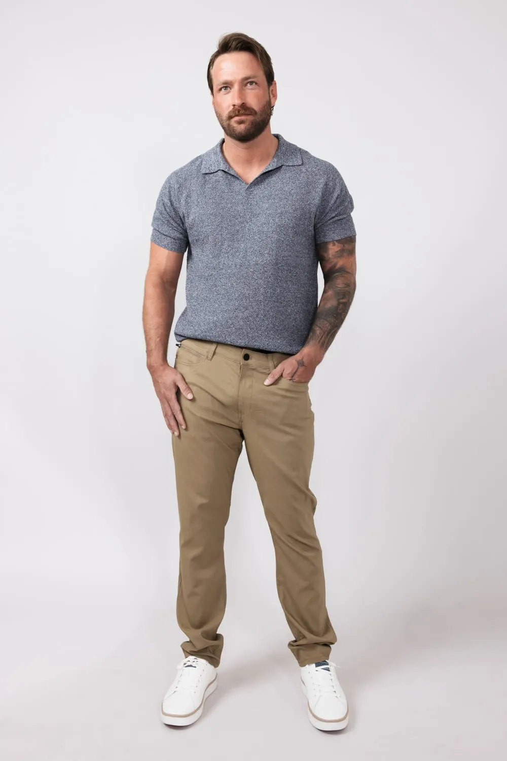 Copper & Oak Faille 5 Pocket Pants for Men in Khaki | K5S901-241-KHAKI sold by Glik’s product image thumbnail 2