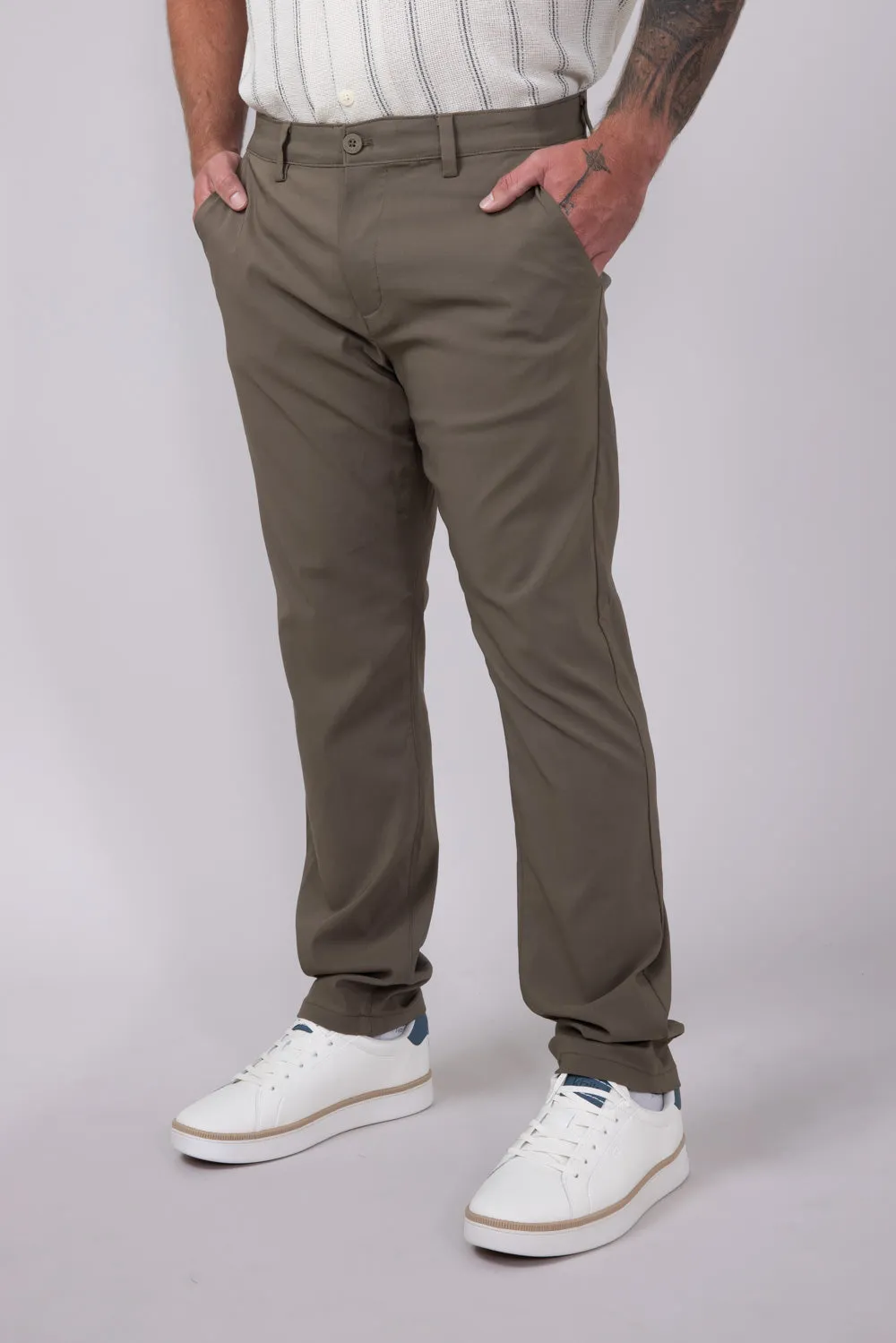 Copper & Oak Faille Trouser Pants for Men in Mushroom Green | K5S254-239-MUSHROOM sold by Glik’s product image thumbnail 2