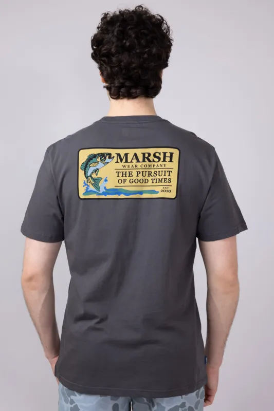 Marsh Wear Clutch Fish T-Shirt for Men in Ash | MWT1097-ASH sold by Glik’s