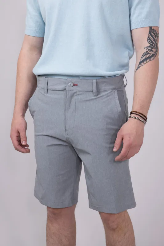 1897 Original Heather Hybrid Shorts for Men in Grey | XR9821-GL-HGREY sold by Glik’s
