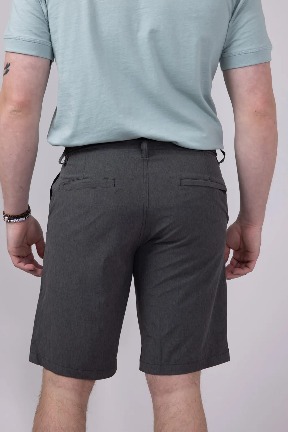 1897 Original Heather Hybrid Shorts for Men in Charcoal | XR9821-GL-HCHAR sold by Glik’s product image thumbnail 3