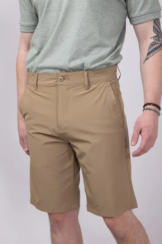1897 Original Premier Hybrid Shorts for Men in Khaki | XR9820-GL-KHAKI sold by Glik’s