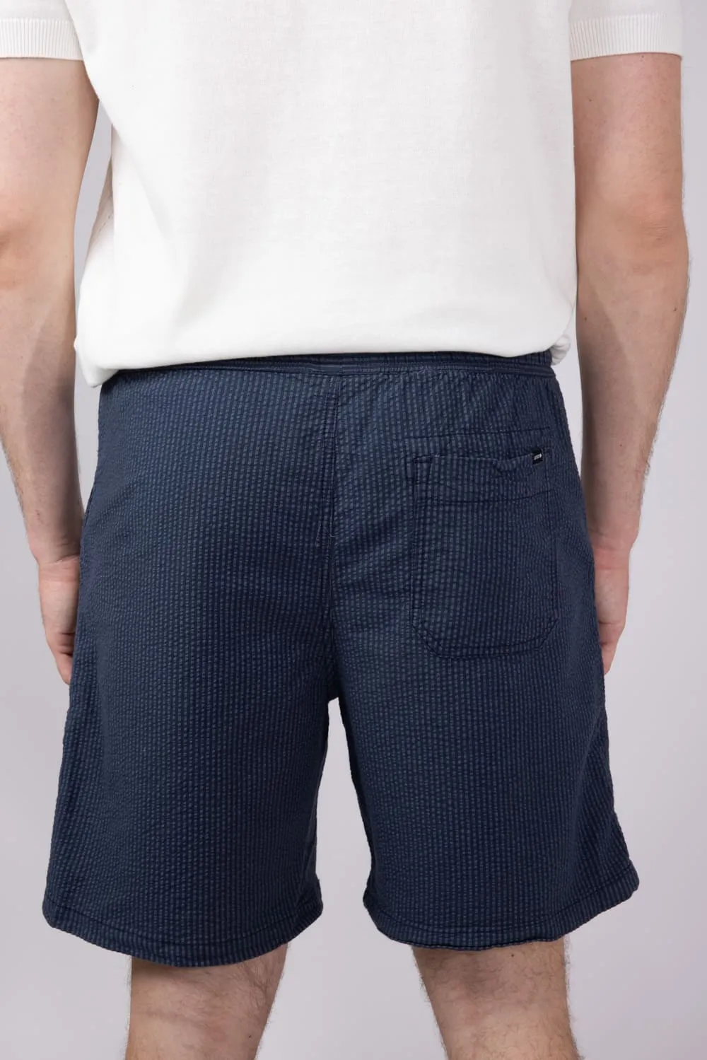 Union Paloma Seersucker 8” Shorts for Men in Navy | H181K2T-NAVY sold by Glik’s product image thumbnail 2