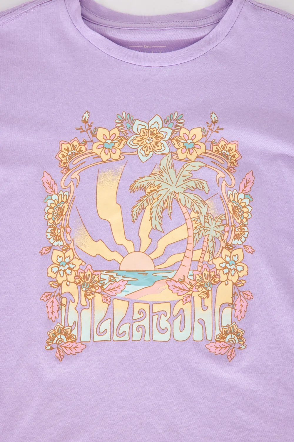 Billabong Youth Sun Dial Oversized Graphic T-Shirt for Girls in Peaceful Lilac | BSSIA52S-532 sold by Glik’s product image thumbnail 2