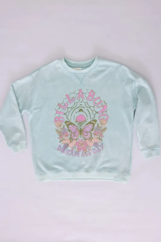 Billabong Youth Making Waves Crewneck Sweatshirt for Girls in Mint | BSSIB18S-329 sold by Glik’s