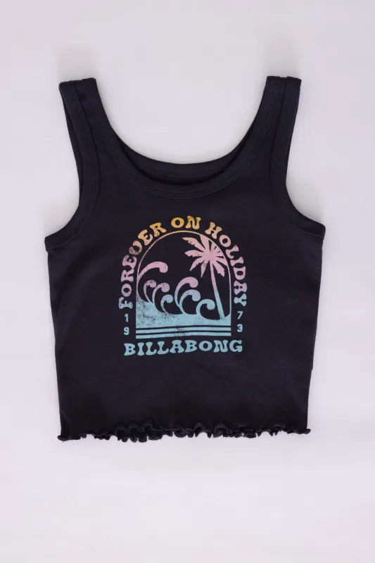 Billabong Youth On Holiday Tank Top for Girls in Black Sands | BSSIB31G-020 made by Glik’s