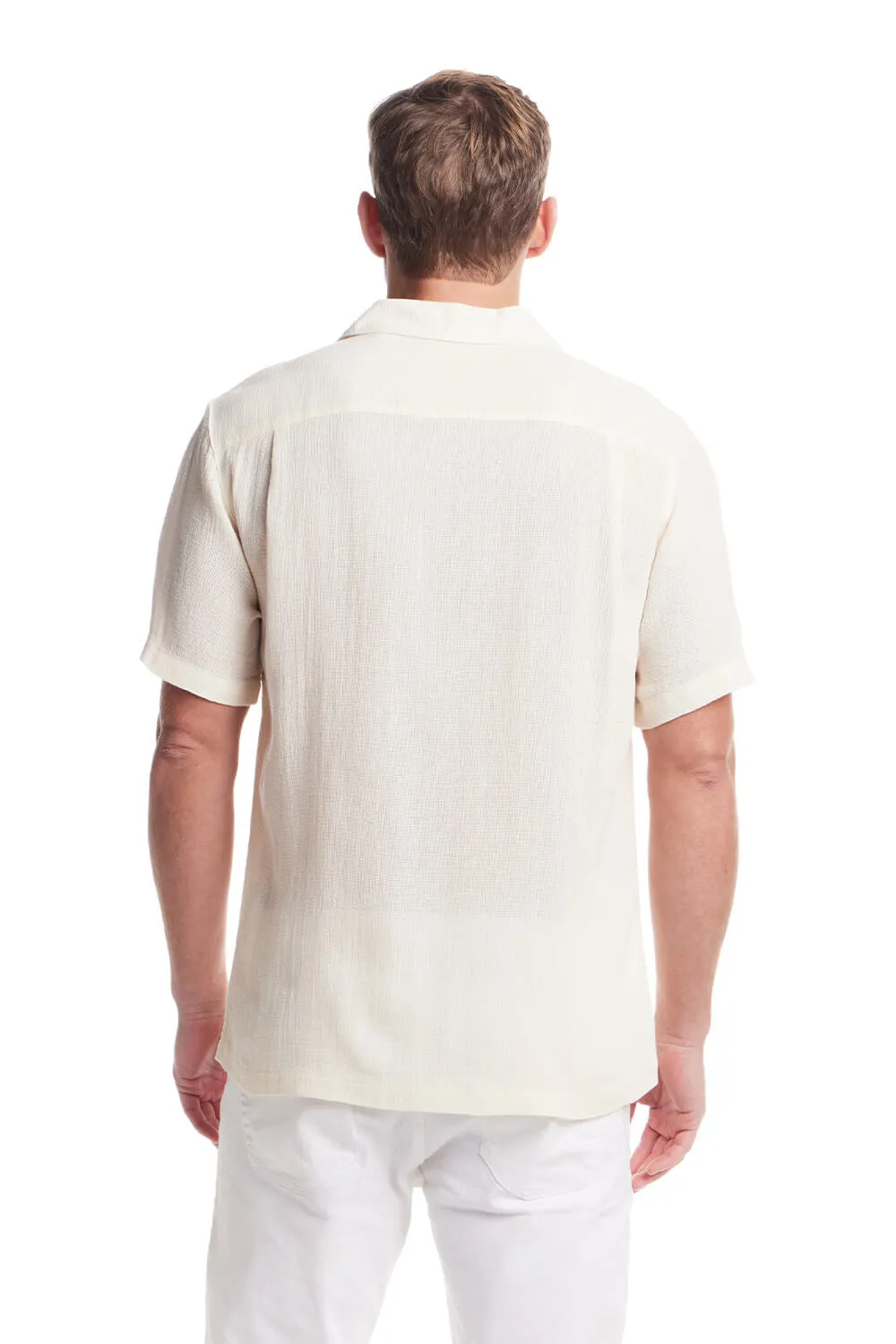 Weatherproof Vintage Air-Tex Weave Button Up Shirt for Men in Cream | S2584499GK-CREAM sold by Glik’s product image thumbnail 2