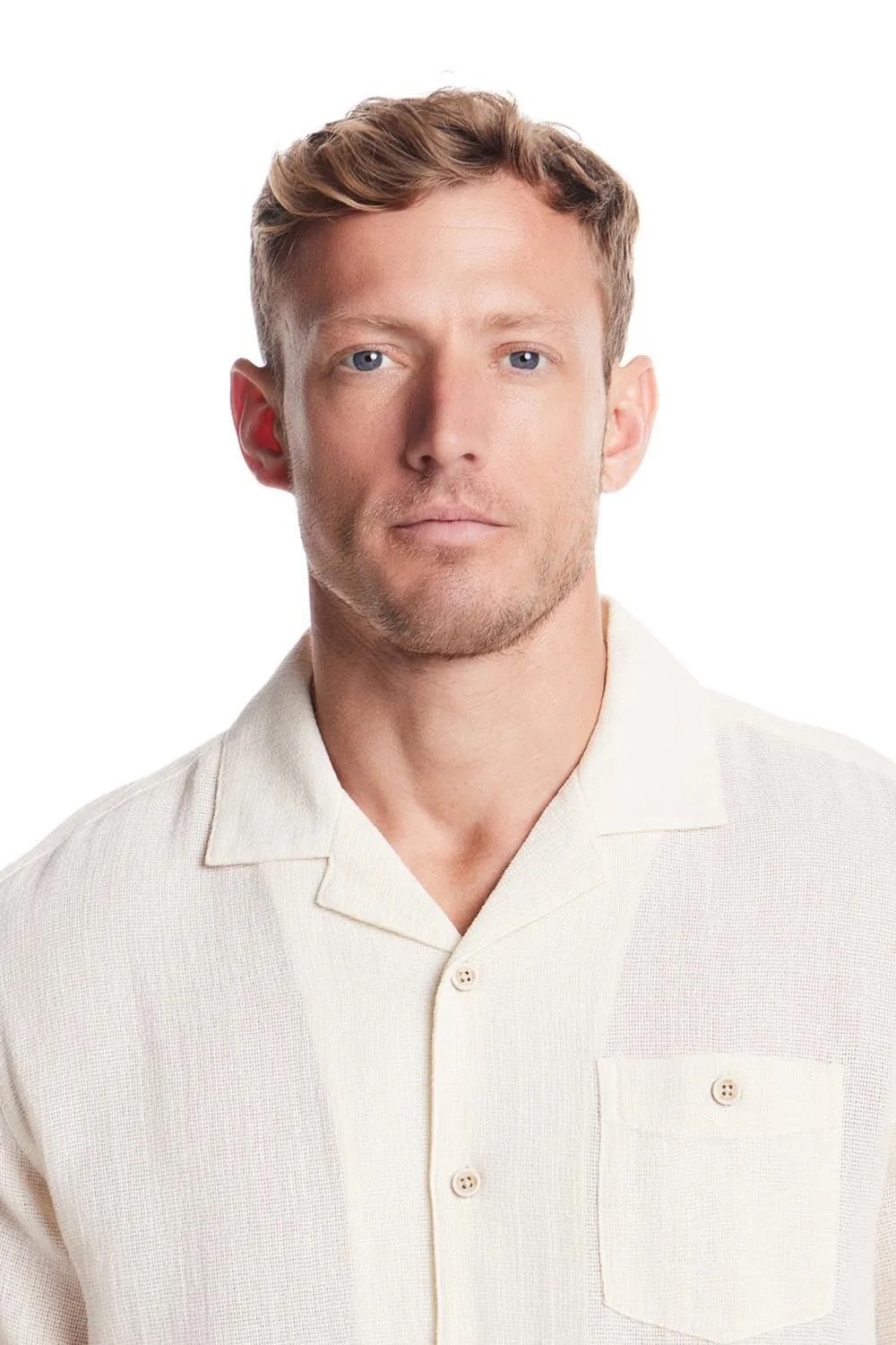 Weatherproof Vintage Air-Tex Weave Button Up Shirt for Men in Cream | S2584499GK-CREAM sold by Glik’s product image thumbnail 5