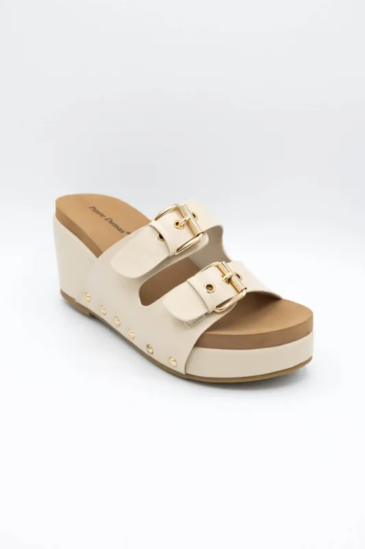 Pierre Dumas Vivian Wedge Heels for Women in Nude | 22489-112 NUDE sold by Glik’s