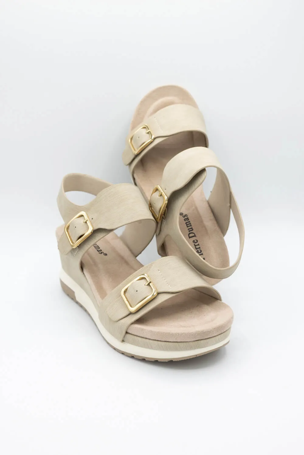 Pierre Dumas Lyra Wedge Sandals for Women in Nude | 22653-712 NUDE sold by Glik’s product image thumbnail 3