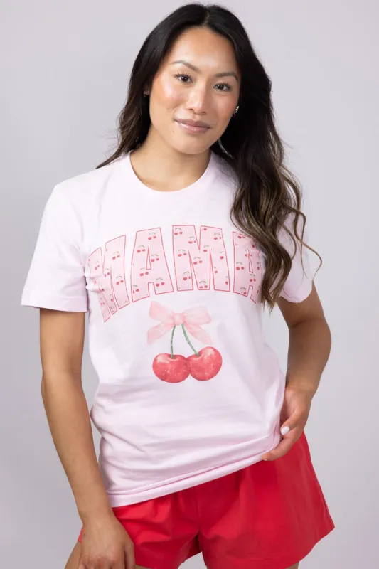 Mama Cherry Graphic T-Shirt for Women in Pink | 70034X-TS-PINK sold by Glik’s