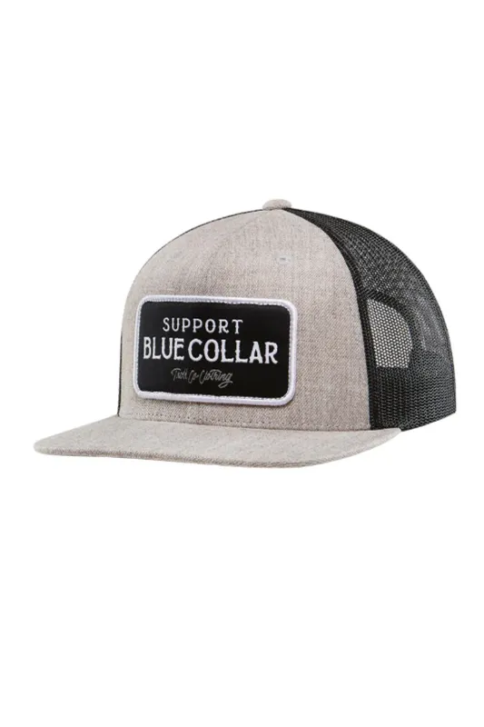 Troll Co. Barricade Snap Back Trucker Hat for Men in Grey Heather | TC2144-GREYHTHR sold by Glik’s