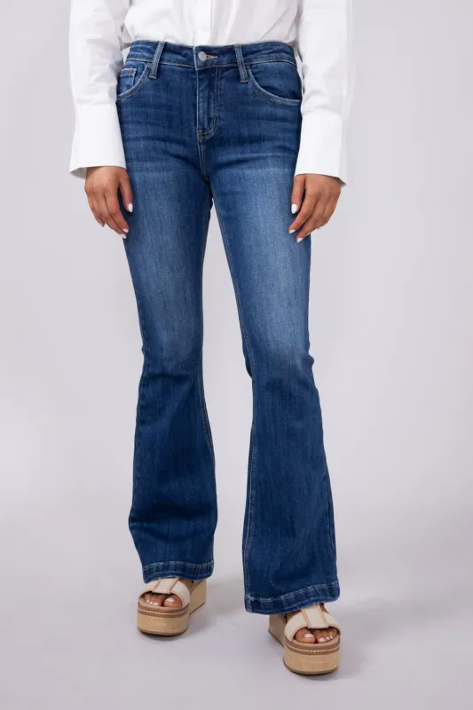 KanCan Mid Rise Flare Petite Jeans for Women | KC20041M-PT sold by Glik’s