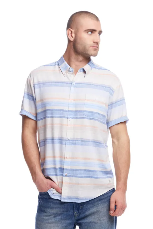 Weatherproof Vintage Striped Country Twill Button Up Shirt for Men in Pearled Ivy | S2584285GK-PEARLED IVY sold by Glik’s